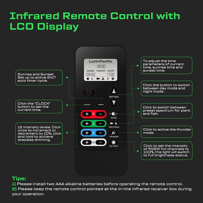 Full Spectrum IP67 Waterproof Freshwater LED Aquarium Light with Remote