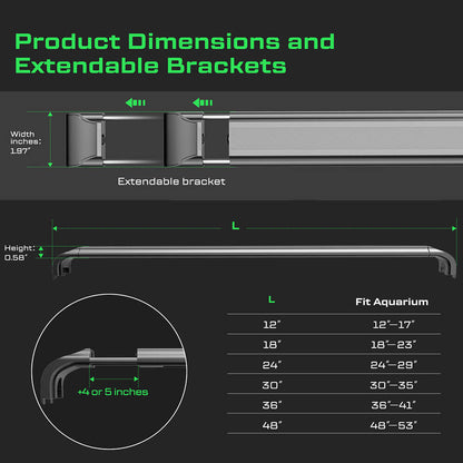 Full Spectrum IP67 Waterproof Freshwater LED Aquarium Light with Remote