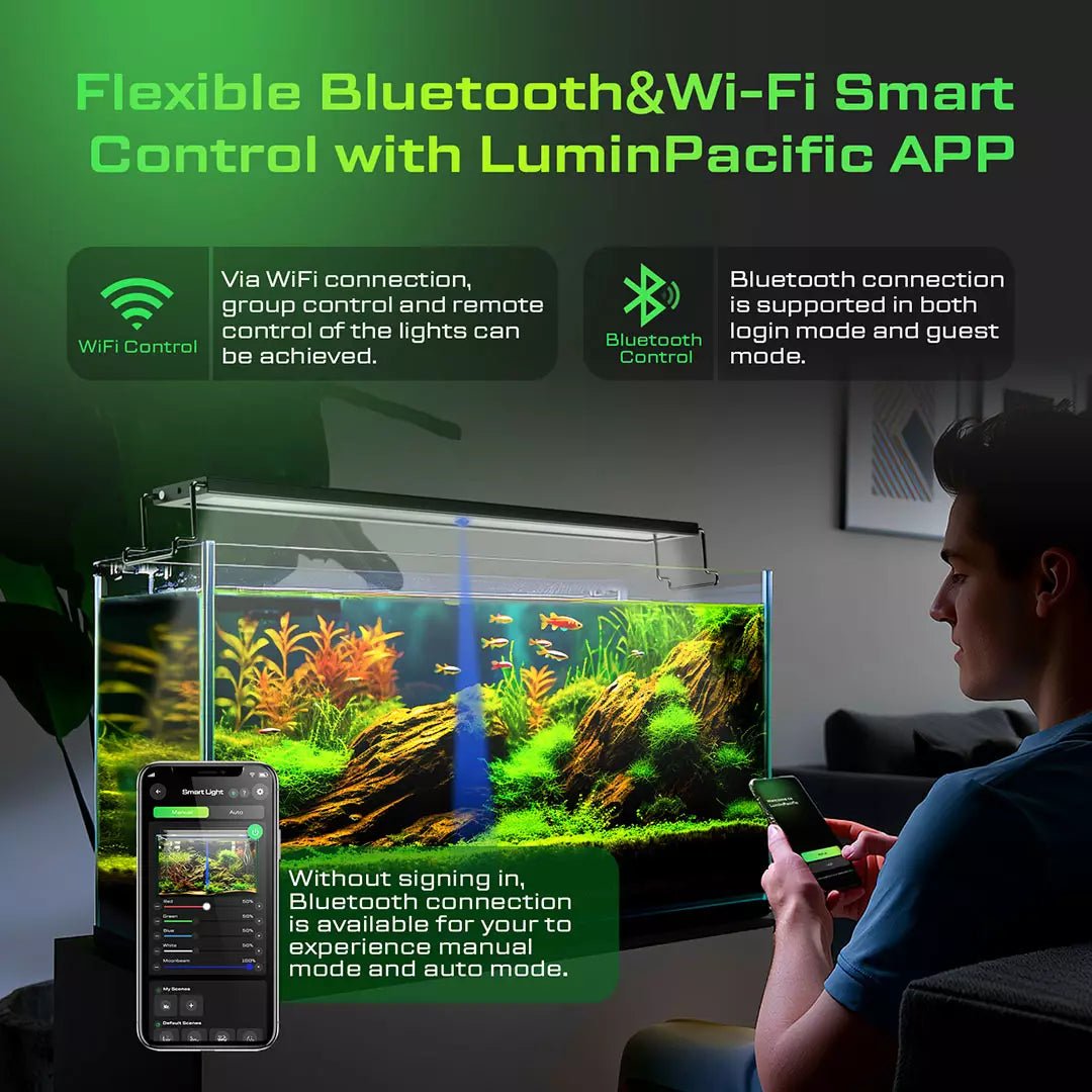 flexible bluetooth&Wi-Fi smart control with luminpacific App
