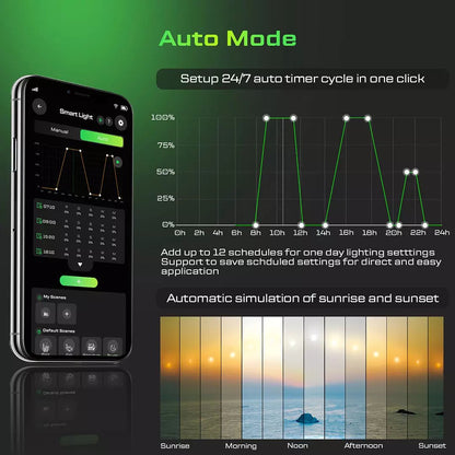 smart freshwater aquarium light with blue moonbeam auto mode